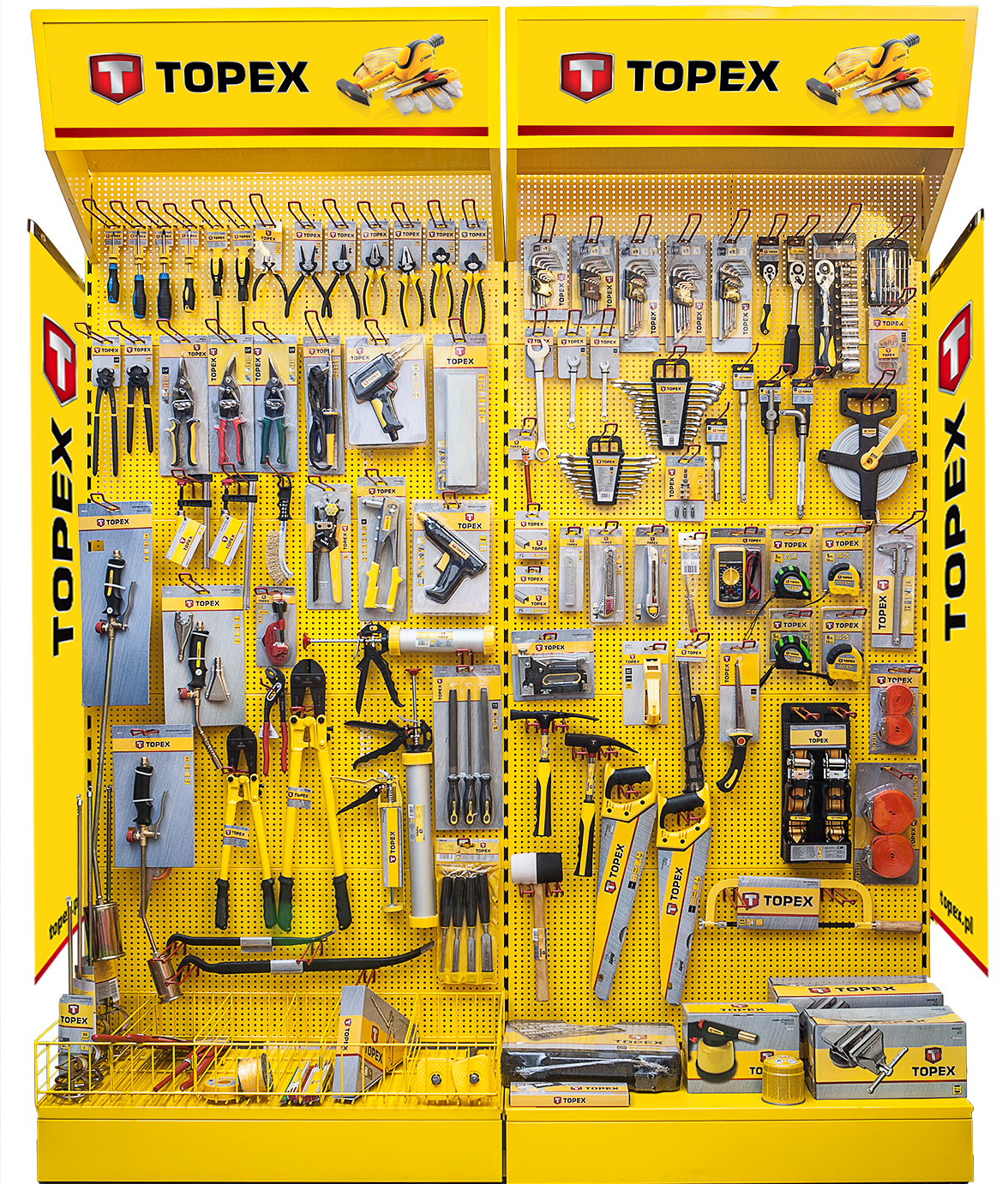 Брендированные стеллажи TOPEX -